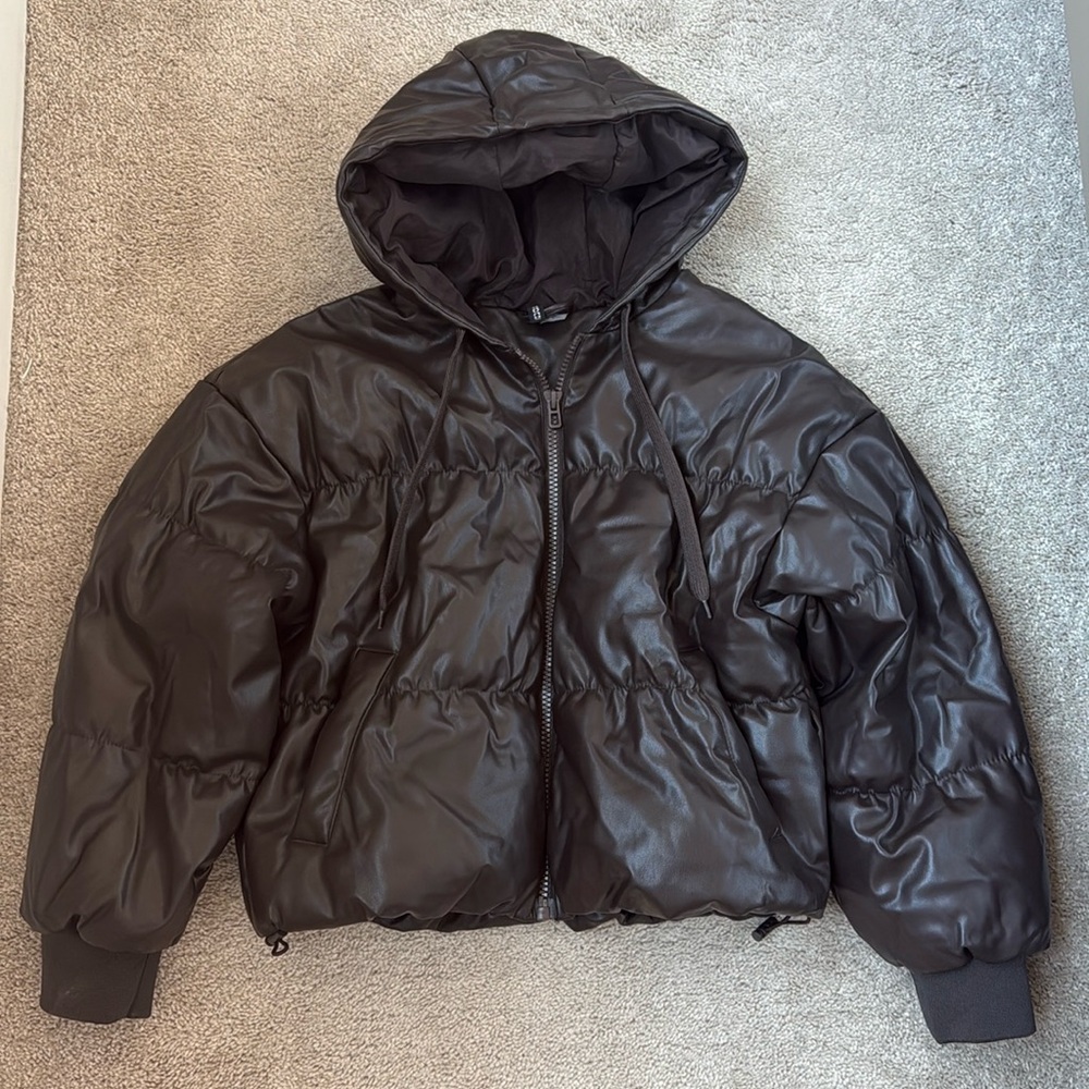 Divided Brown Puffer Jacket